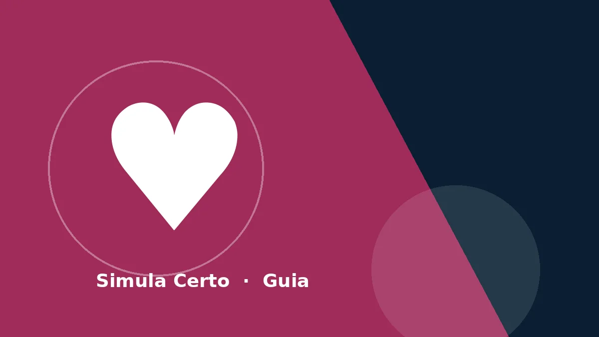Ilustração temática do Guia do Subsídio de Desemprego, com um coração sobre fundo rosa e azul-marinho