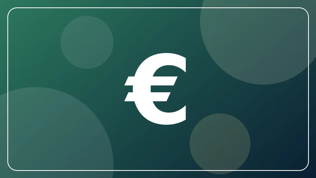 Ilustração temática do simulador de ajudas de custo, com símbolo do euro sobre fundo verde